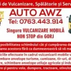 Afacere 3 imagine AUTO A W Z SINGURA VULCANIZARE, VULCANIZARE MOBILA & SPĂLĂTORIE NON STOP DIN GORJ Vulcanizare în Târgu Jiu GJ